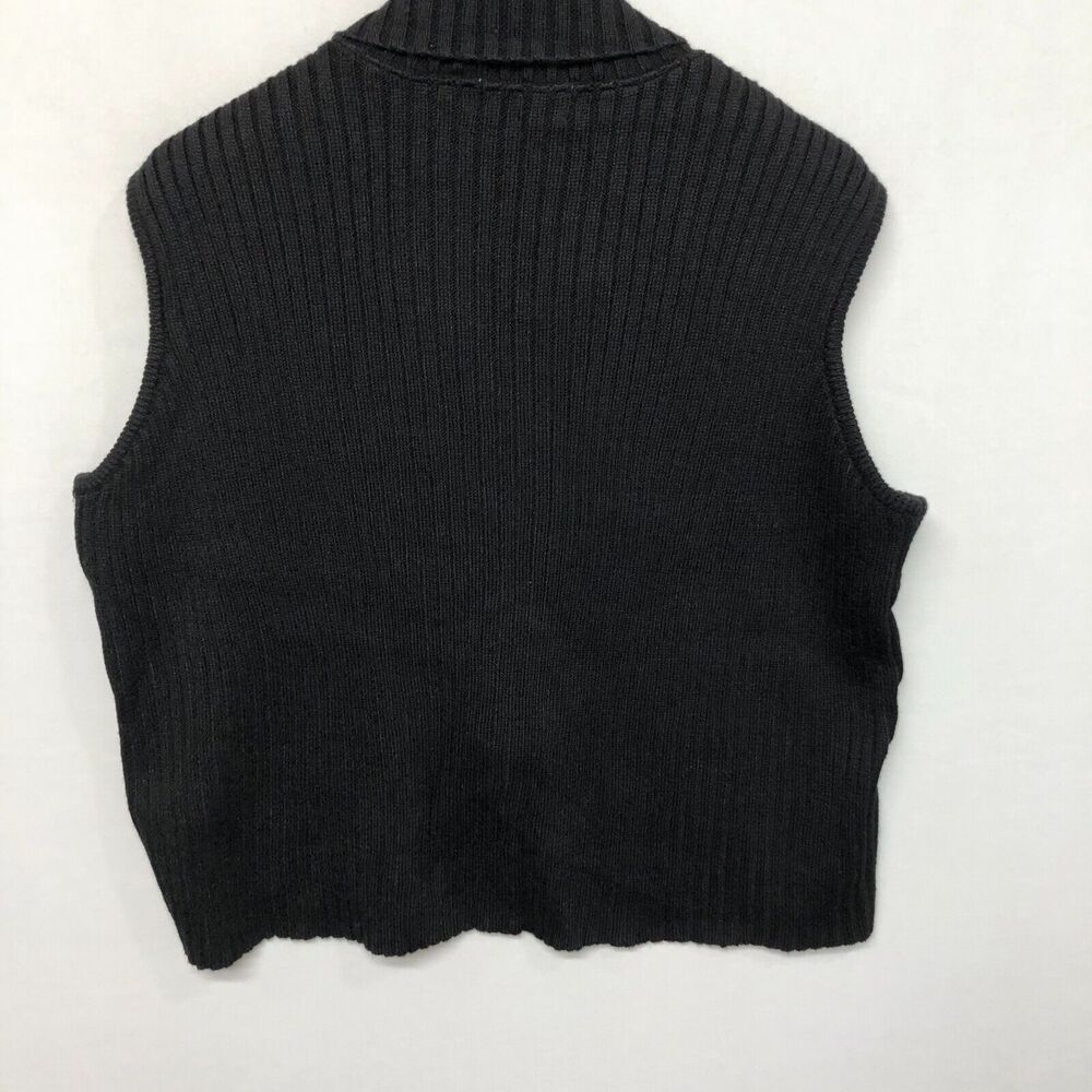 Alfred Dunner Women Sleeveless Vest Sweater Pockets Size 3X Black M185 -27 - Picture 12 of 12